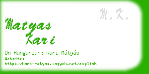 matyas kari business card